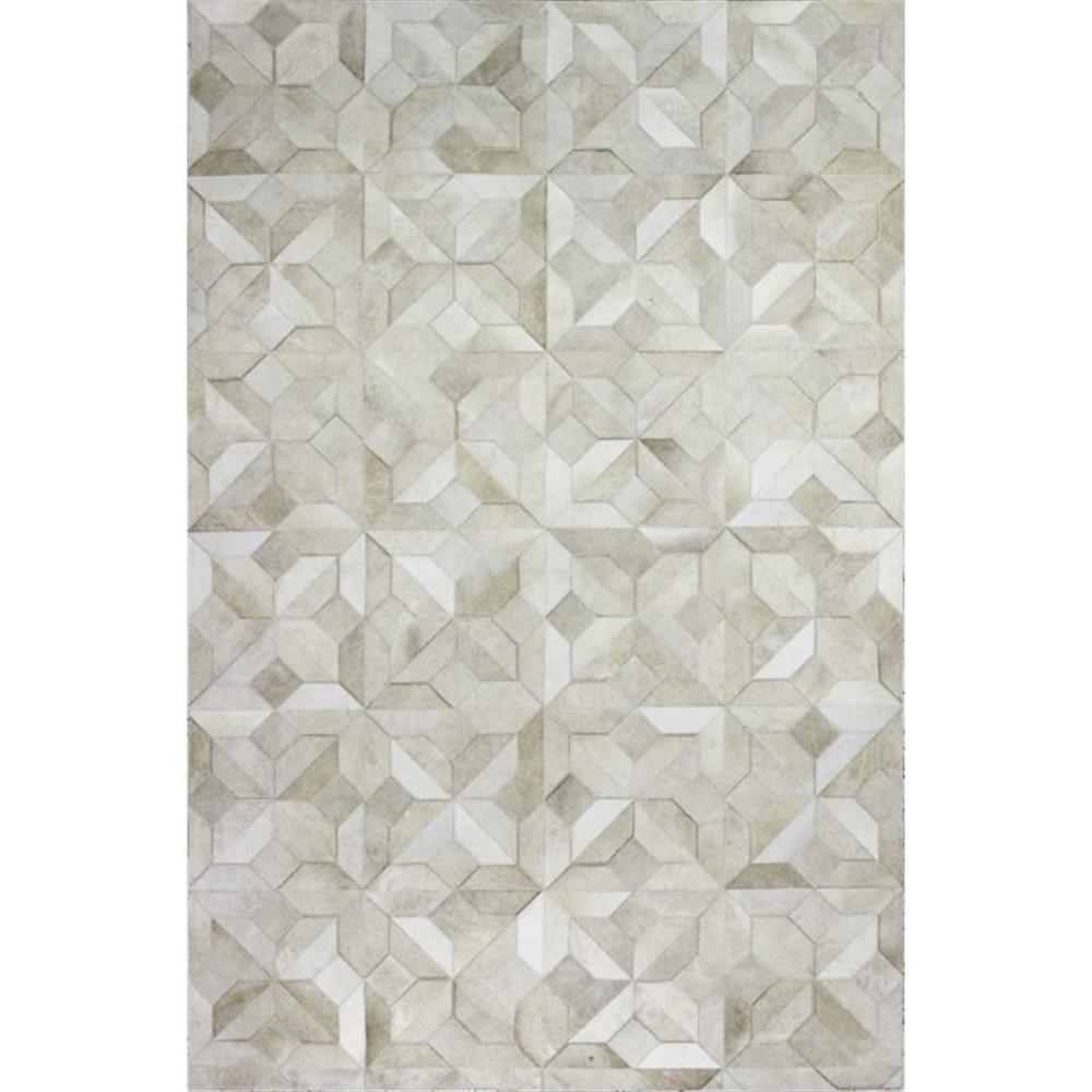 Handmade Gray Geometric Cowhide Rectangular 8' x 10' Area Rug