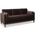 thumbnail image 1 of Maklaine Modern / Contemporary 84" Farmhouse Sofa Deep Brown, 1 of 17
