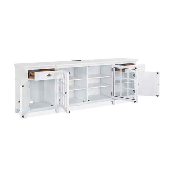 Maklaine Modern / Contemporary 90" Entertainment Console Chalk White
