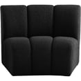 thumbnail image 1 of Maklaine Modern / Contemporary Black Boucle Fabric Modular Chair, 1 of 7