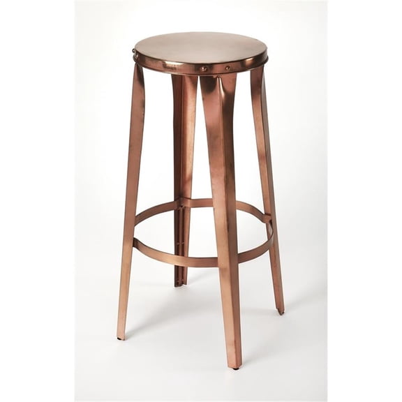 Maklaine Modern / Contemporary Copper Backless Bar Stool In Copper