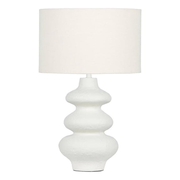 Maklaine Modern Contemporary Cream Finish Textured Table Lamp
