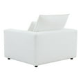 thumbnail image 1 of Maklaine Modern Contemporary Upholstered Arm Chair in White Finish, 1 of 5