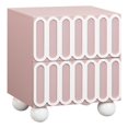 thumbnail image 1 of Maklaine Modern / Contemporary Wood Nightstand in Mauve Finish, 1 of 8