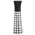 thumbnail image 1 of Maklaine Modern Farmhouse Small Black/White Large Ceramic Vase, 1 of 5
