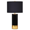 thumbnail image 1 of Maklaine Modern Round Ceramic Table Lamp in Black and Gold, 1 of 3