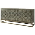thumbnail image 1 of Maklaine Solid Wood with Metal Base Sideboard in Brown and Gold, 1 of 11