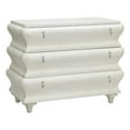 thumbnail image 1 of Maklaine Three Drawer Wood Bombay Accent Chest in Chalky White, 1 of 7