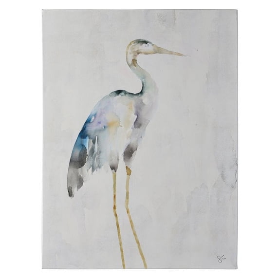 Maklaine Traditional Crane Unframed Canvas Art inWatercolor