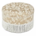thumbnail image 1 of Maklaine Traditional Tufted Decorative Round Ottoman in Neutral, 1 of 9