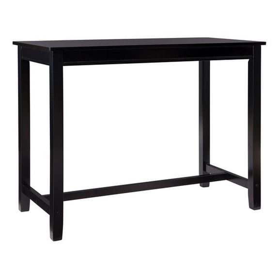 Maklaine Transitional 36" Wood Counter Height Pub Table in Black