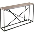 thumbnail image 1 of Maklaine Transitional 52" Faux Stone Top Console Table in Gray and Tan, 1 of 7