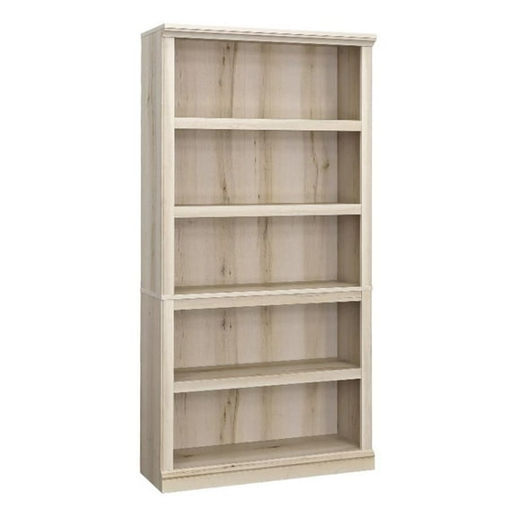 Maklaine Transitional Engineered Wood 5-Shelf Bookcase in Pacific Maple
