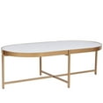 thumbnail image 1 of Maklaine Transitional Marble / Granite Espresso Metal Coffee Table, 1 of 4