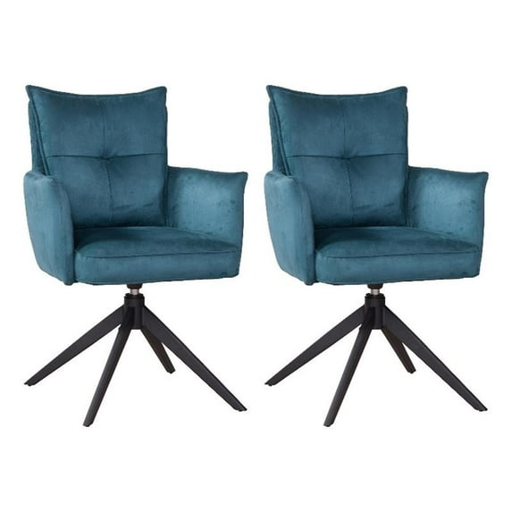 Maklaine Transitional Upholstered Casual Dining Arm Chair (Set of 2)