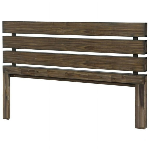 Maklaine Transitional wood Queen Ladder Headboard in Mahogany