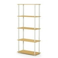 thumbnail image 1 of Maklaine Turn-N-Tube Wood 5-Tier Multipurpose Shelf Display Rack - Beech/Natural, 1 of 6