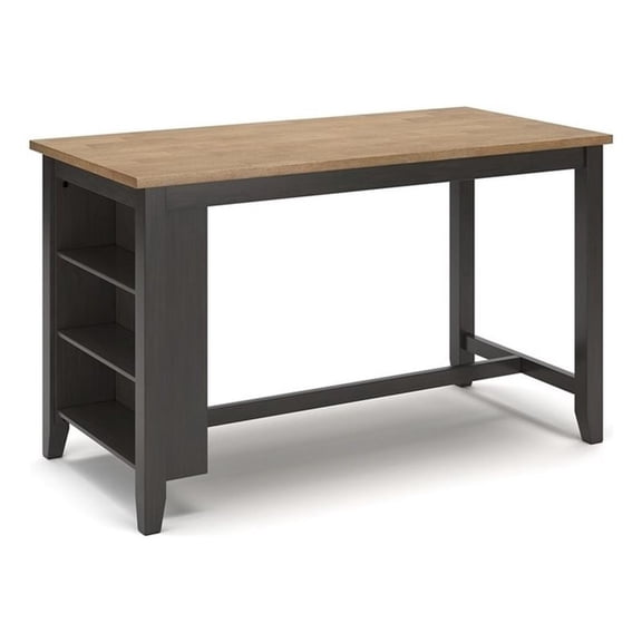 Maklaine Wood Farmhouse Light Brown Counter Height Dining Table