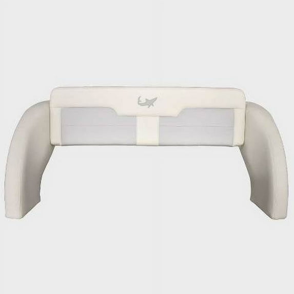 Mako Boat Back Rest Cushion | w/ Logo 44 x 22 x 12 Inch White Gray