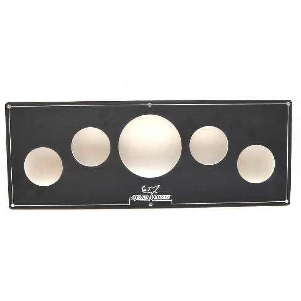 Mako Boat Blank Gauge Panel 15 7/8 x 6 Inch Plastic Black White