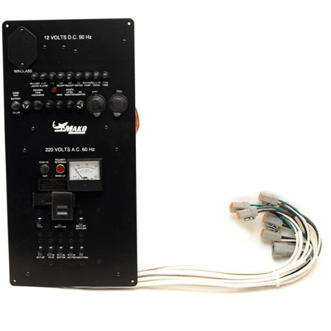 Mako Boat Breaker Panel MK081P02427 | 60Hz 220VAC / 50Hz 12VDC Black