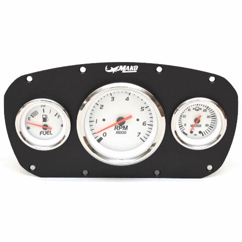 Mako Boat Dash Panel 303545 | w/ Lido Elite Gauges Black Aluminum