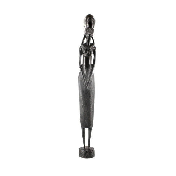 Makonde Abstract African Blackwood Statue - Mischievous Spirit World - 24" Tall