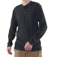 thumbnail image 1 of Maks Nano-Tex Spill and Stain Resistance RelaxFit Long Sleeve Pocket Henley T-Shirts, 1 of 3