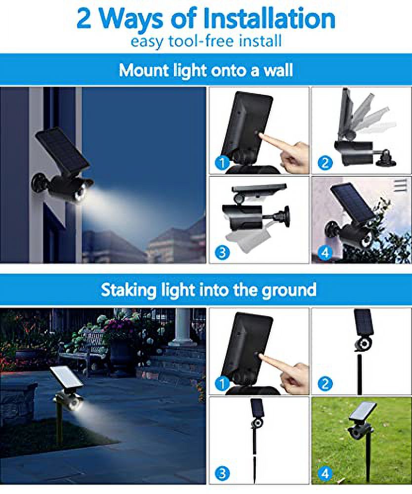 Maksone 2023 Motion Sensor Solar Security Lights Outdoor 2in1