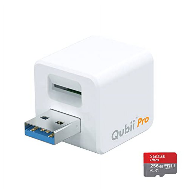 Maktar Qubii Pro White (with microSD 256GB) Automatic Backup while