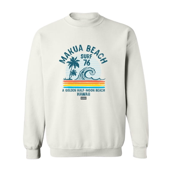 Makua Beach Design Sweatshirt Men -Image by Shutterstock, Male x-Large