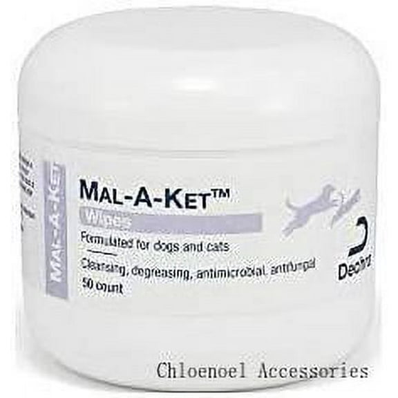 Mal-A-Ket Wipes For Dogs & Cats (50Ct) - Antifungal, Antibacterial And De-Greasing