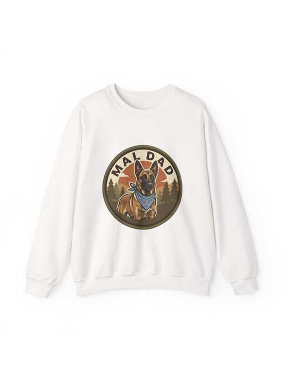 Mal Dad Crewneck Sweatshirt Belgian Malinois Dog Comfortable Pullover Top