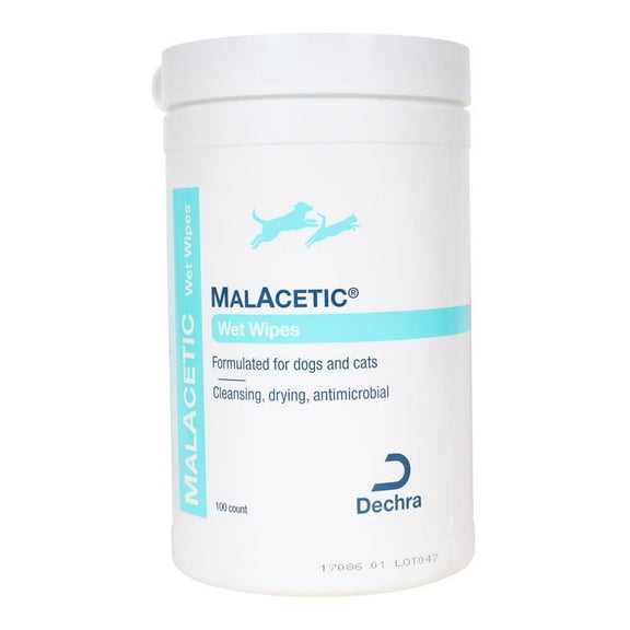 MalAcetic Wet Wipes for Dogs and Cats, 100 Count