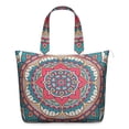 thumbnail image 1 of Mala Ornament Pattern Duffel Dreamy Psychedelic Weekender Bag, Trippy Geometric Abstract Design for Meditation Relaxation, 1 of 5