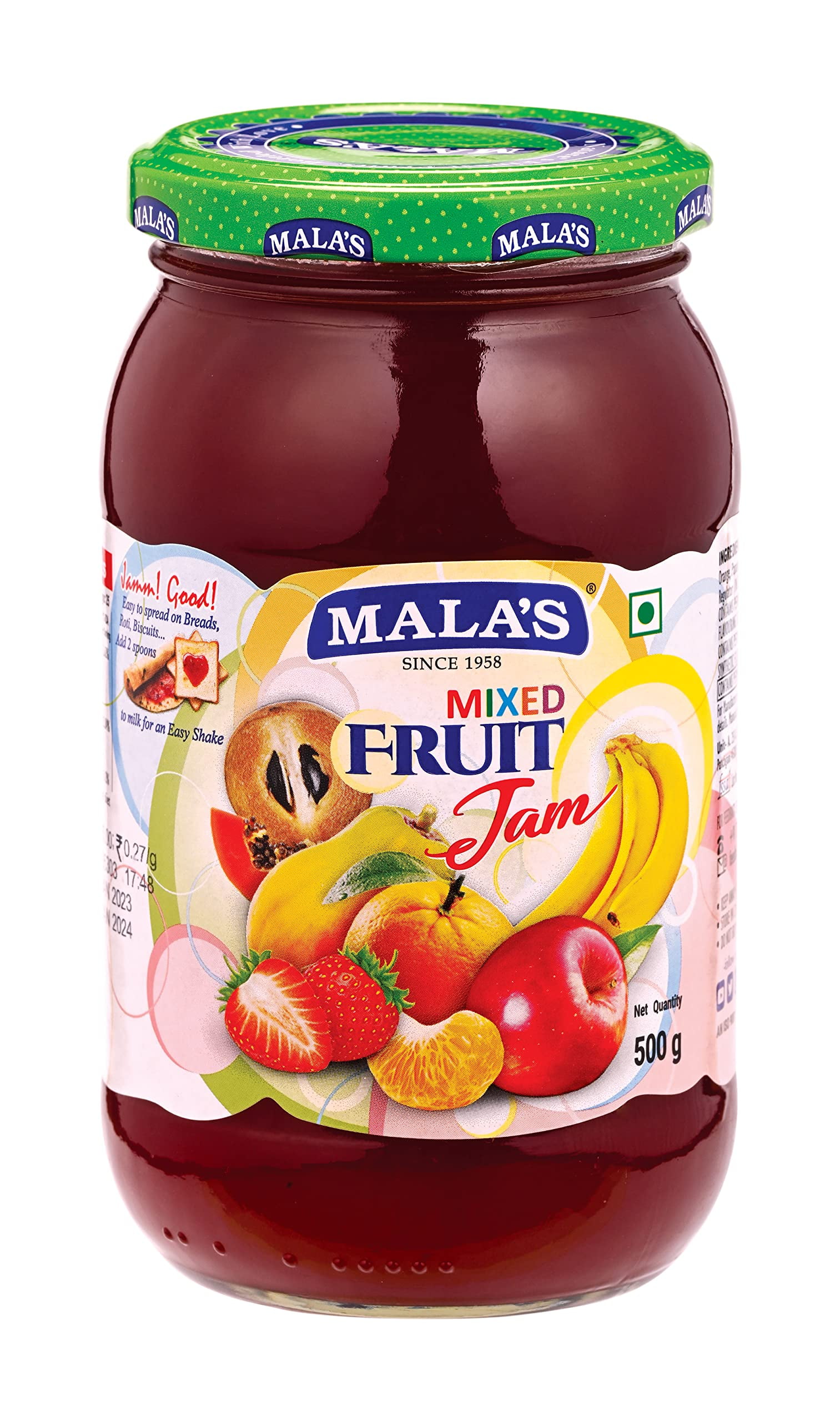 Mala'S Mixed Fruit Jam 500Gm Glass Jar
