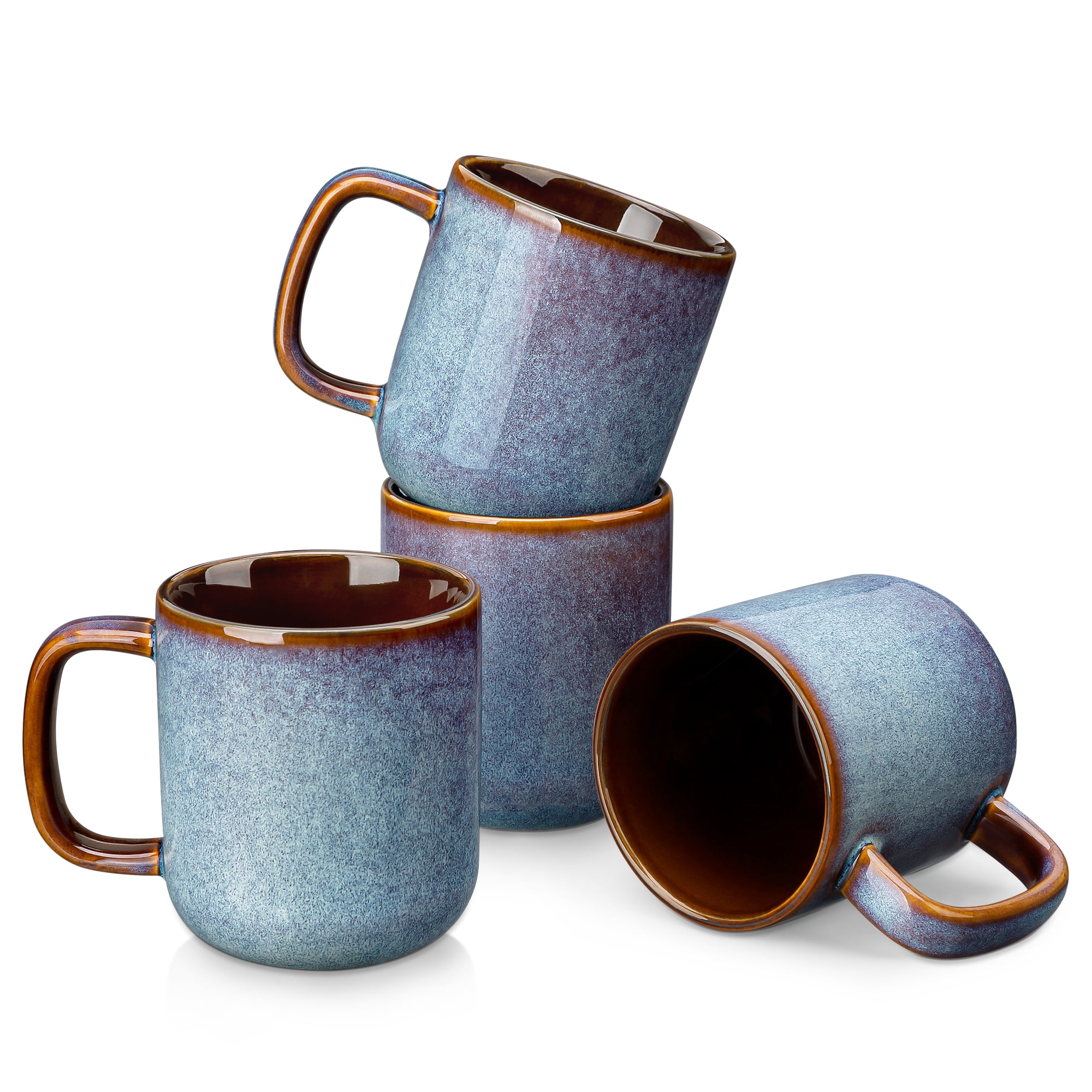 Malacasa Coffee Mugs Set of 4, 16oz Ceramic Coffee Cups Set, Tea Mugs for  Latte, Cocoa and Milk, Coffee Mug With Handle, Gifts for Women Men