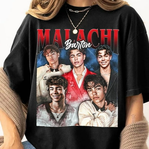 Malachi Barton Bootleg Vintage T-Shirt, Actor Fan Tee, Celebrity Inspired Top, TV Show Merch, Gift for Fans, Malachi Barton Meme Shirt