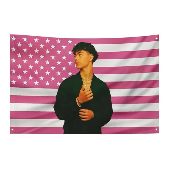 Malachi Barton Flag Pink American Flag Custom 3x5 Ft Decorative Poster (C)
