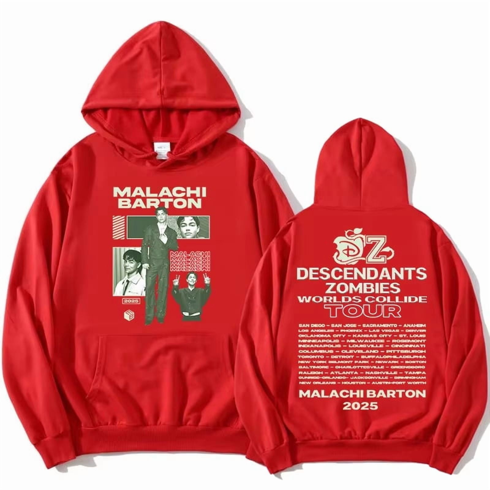 Malachi Barton Zzombies Worlds Collide Tour 2025 Hoodies