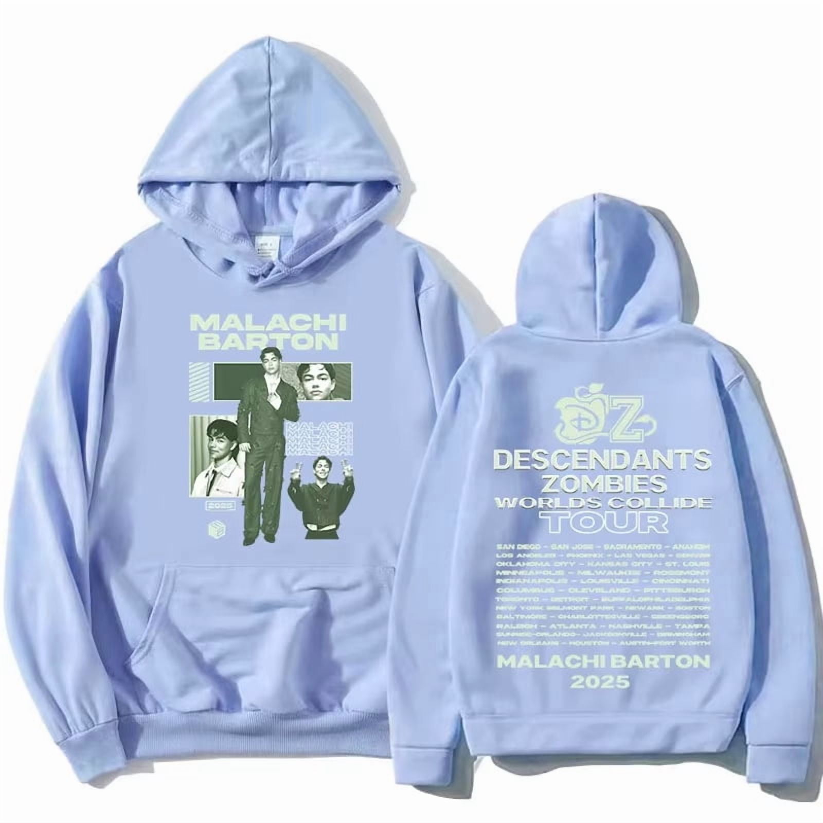 Malachi Barton Zzombies Worlds Collide Tour 2025 Hoodies