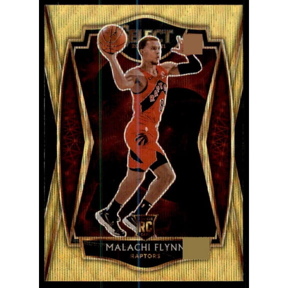 Malachi Flynn Rookie Card 2020-21 Select Prizms Gold Wave #170