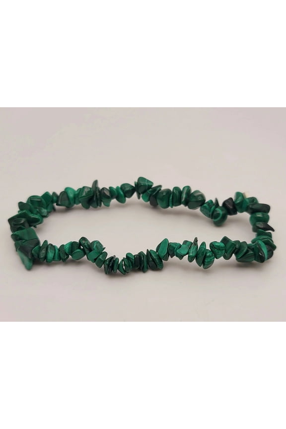 Malachite Bracelet Handmade Genuine Crystal Stretch Bracelet
