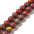 thumbnail image 1 of Malachite Dyed Beads Strands Round FireBrick 8mm Hole: 1.2mm 47~48pcs/strand 14.96''~15.16''(38~38.5cm), 1 of 4
