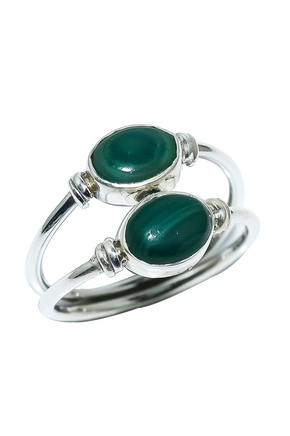 Malachite Natural Gemstone 925 Sterling Silver Ring For Her MR-12
