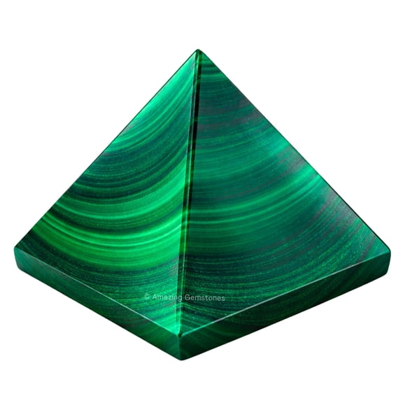 Malachite Pyramid Crystal Healing Stones - 1.5" Pyramid