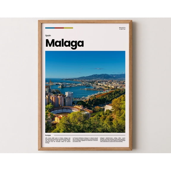 Malaga Poster, Malaga Print, Malaga Photo, Malaga Art, Spain Poster, Spain Print, Travel Poster Gift, 8x12 UNFRAMED