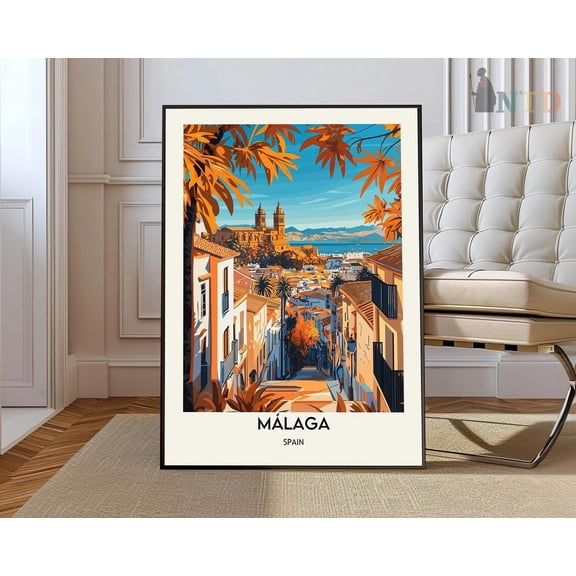 Malaga Print Malaga Wall Art Malaga Poster Malaga Photo Malaga Poster Print Malaga Travel Poster Malaga Spain Costa Del Sol Poster Wall Art