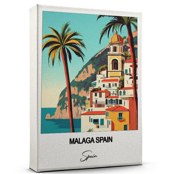 Malaga Spain Travel Wall Decor – Scenic Travel Canvas Print of Spain Canvas – Beautiful Gift for Home, Office, or Living Space