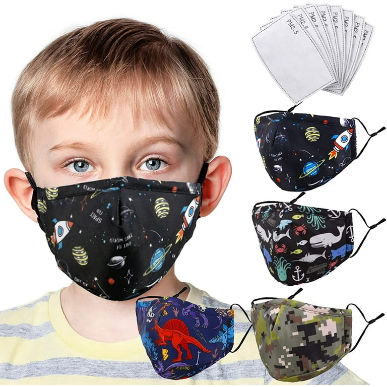 Malai Kids Bandana Face Mask, Kids Mask Cover, Cute Children Mask, Reusable  Cloth Face Masks Set, Mouth & Nose Covers for Girls & Boys 